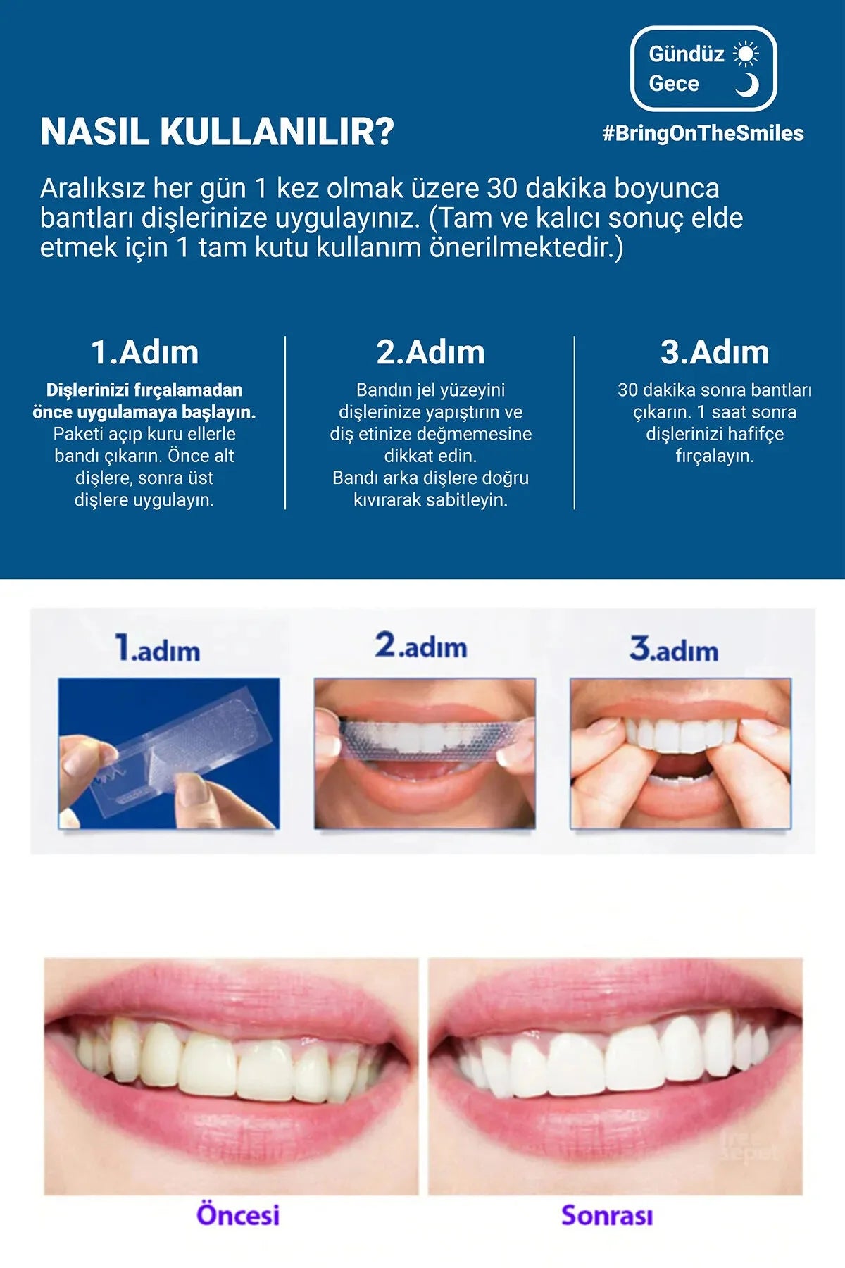 Lumismile™ Diş Beyazlatma Bandı